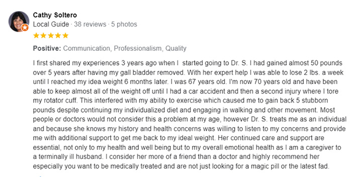 Weight Loss Chandler AZ Cathy Soltero Testimonial